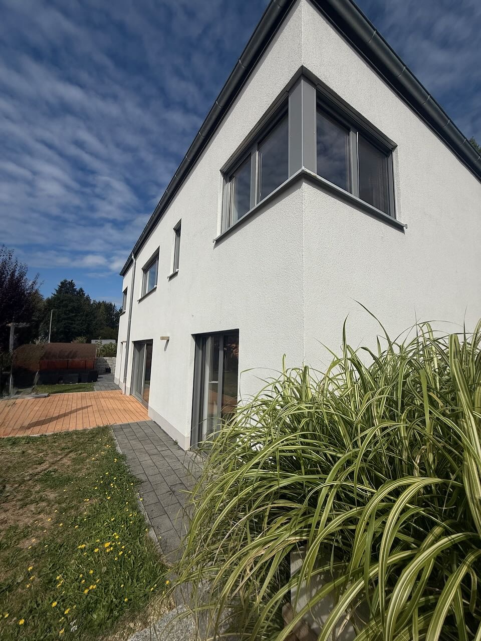 KfW-40-Familienhaus in Gablingen-Holzhausen, Gartenseite